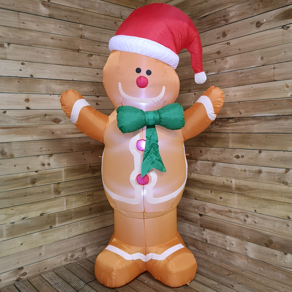 Samuel Alexander LED Inflatable Gingerbread Man Christmas Decoration 8ft Image 1