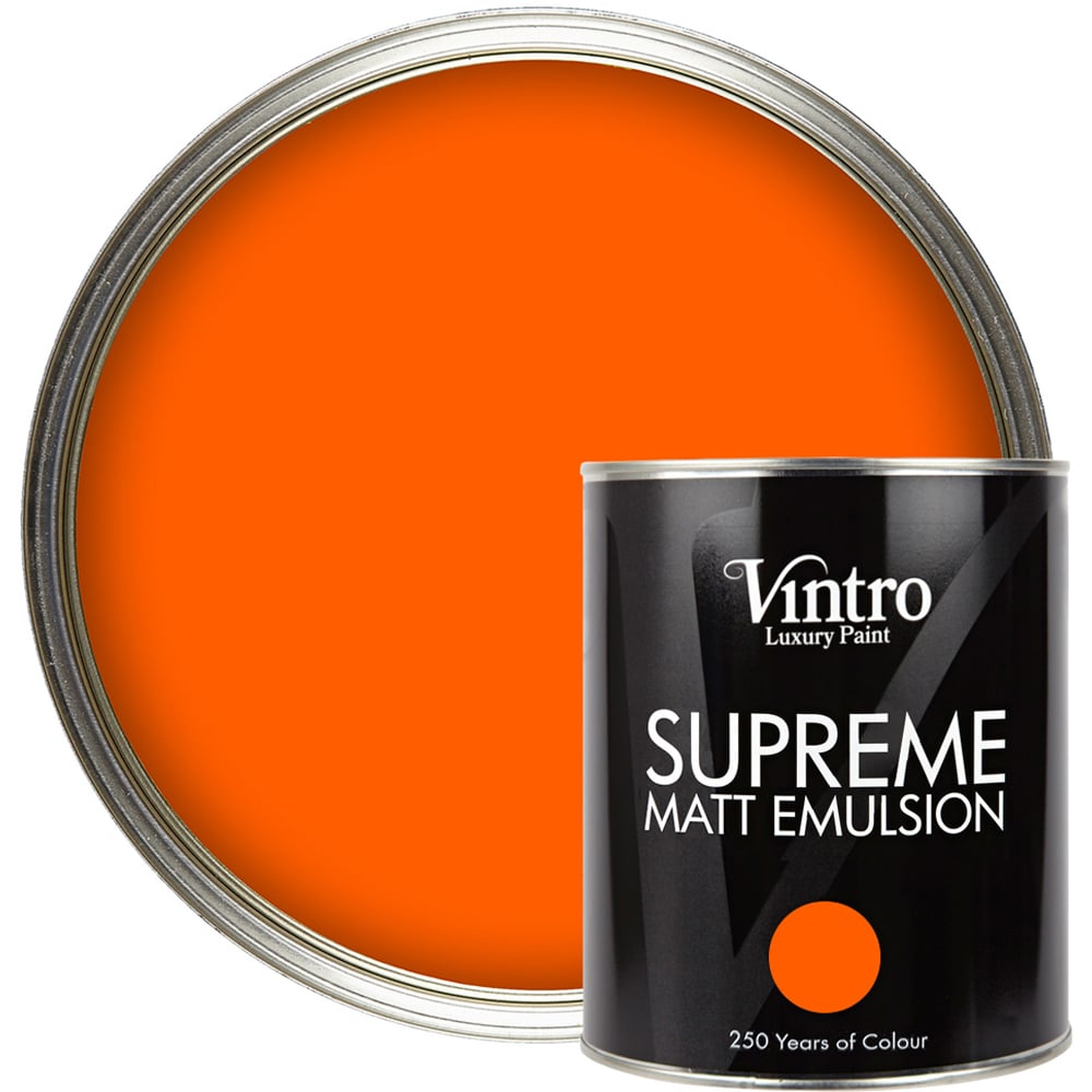 Vintro Paint Pumpkin Matt Emulsion Interior Paint 1L Image 1