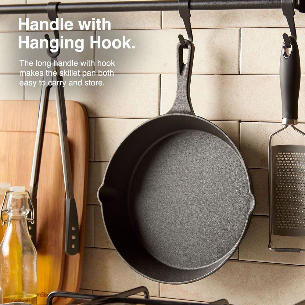 VonHaus VonShef Seasoned Cast Iron Skillet Pan Image 3