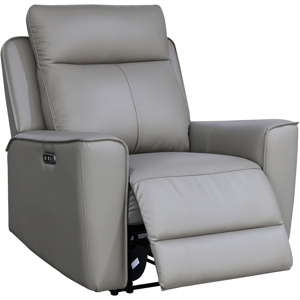 Aspire Elmhurst Elephant Leather Power Recliner Armchair with USB and USB-C Charging Image 2