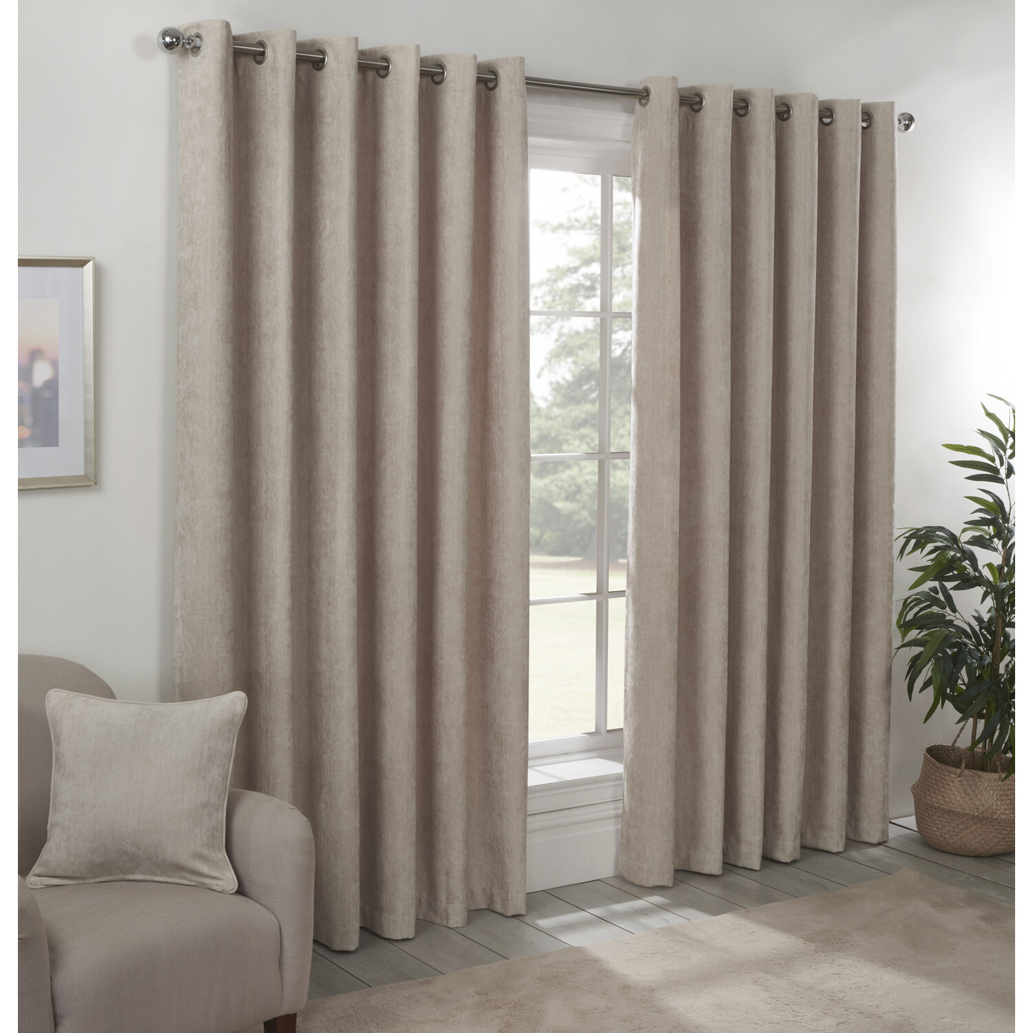 Alden Thermal Curtains - Natural / 183cm / 168cm Image 1