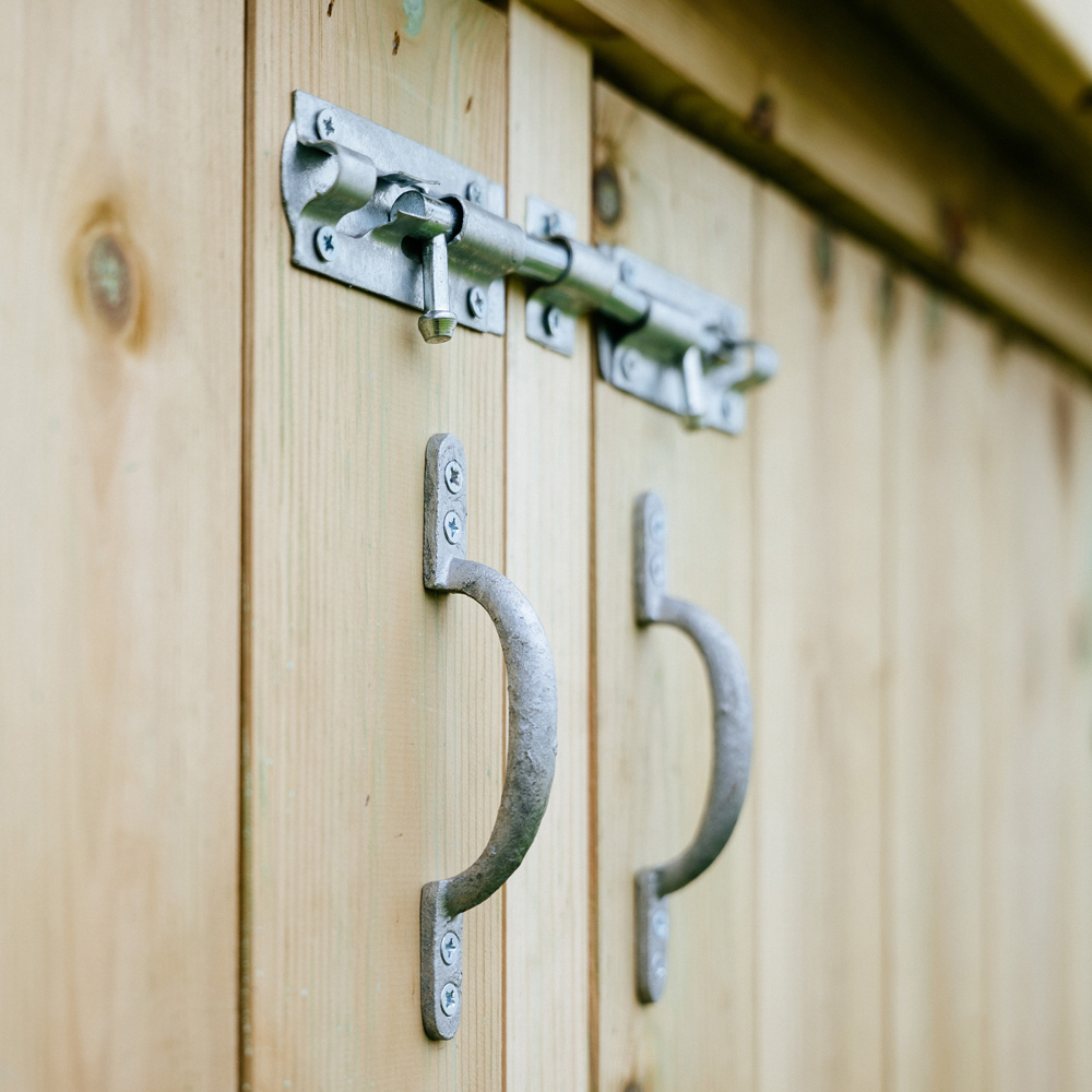 The Garden Village Mitton 7 x 2.6ft Large Wooden Apex Garden Storage Shed Image 4