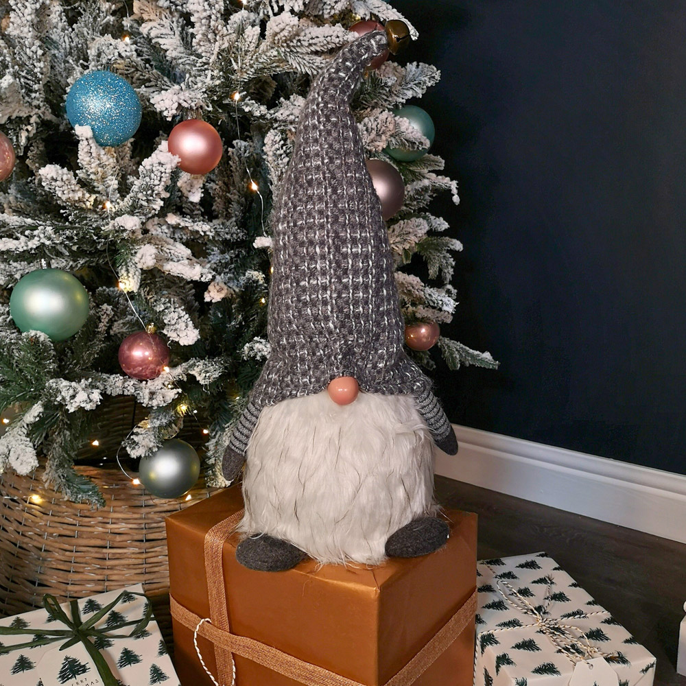 Samuel Alexander Dark Grey Sitting Gonk Christmas Decoration 50cm Image 6