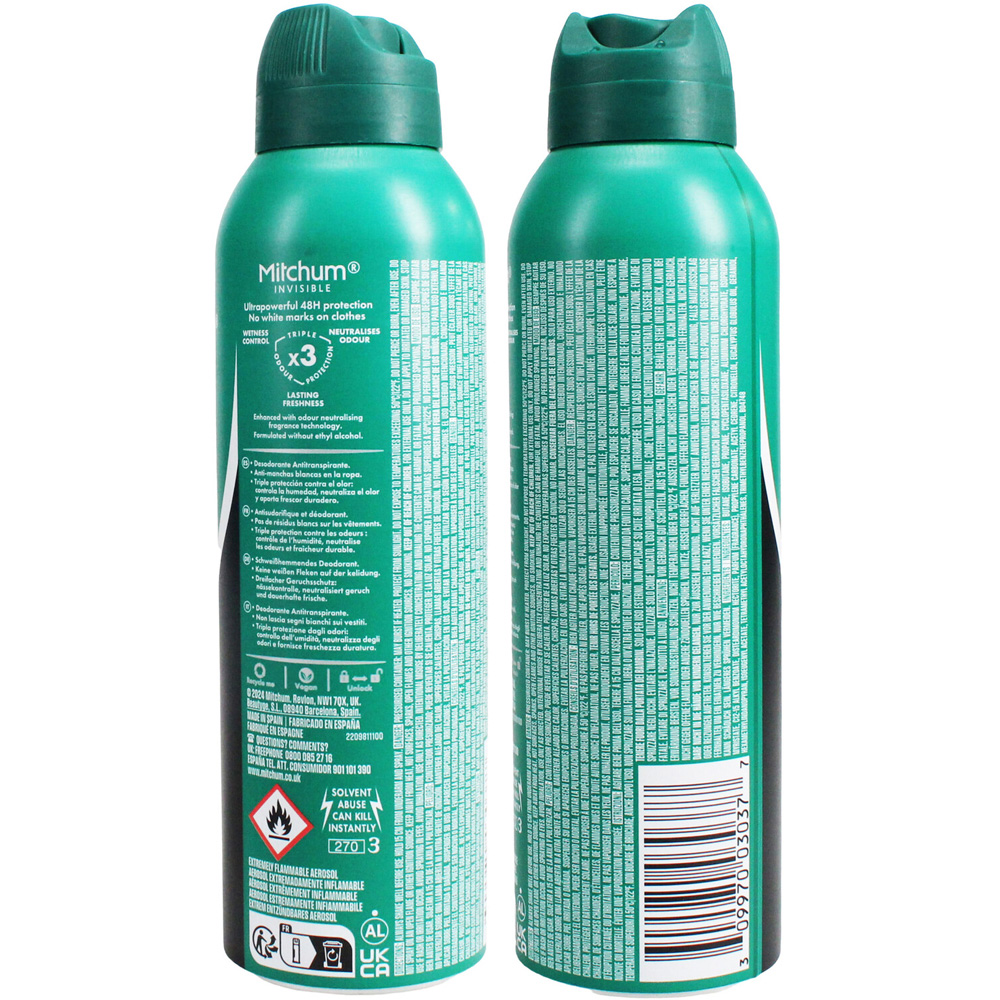 Mitchum Men Invisible Anti Perspirant Spray Image 2