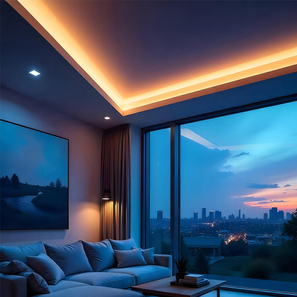 ENER-J Corner Aluminum Profile with PC Cover 25.21 x 17.5mm 4 Pack Image 5