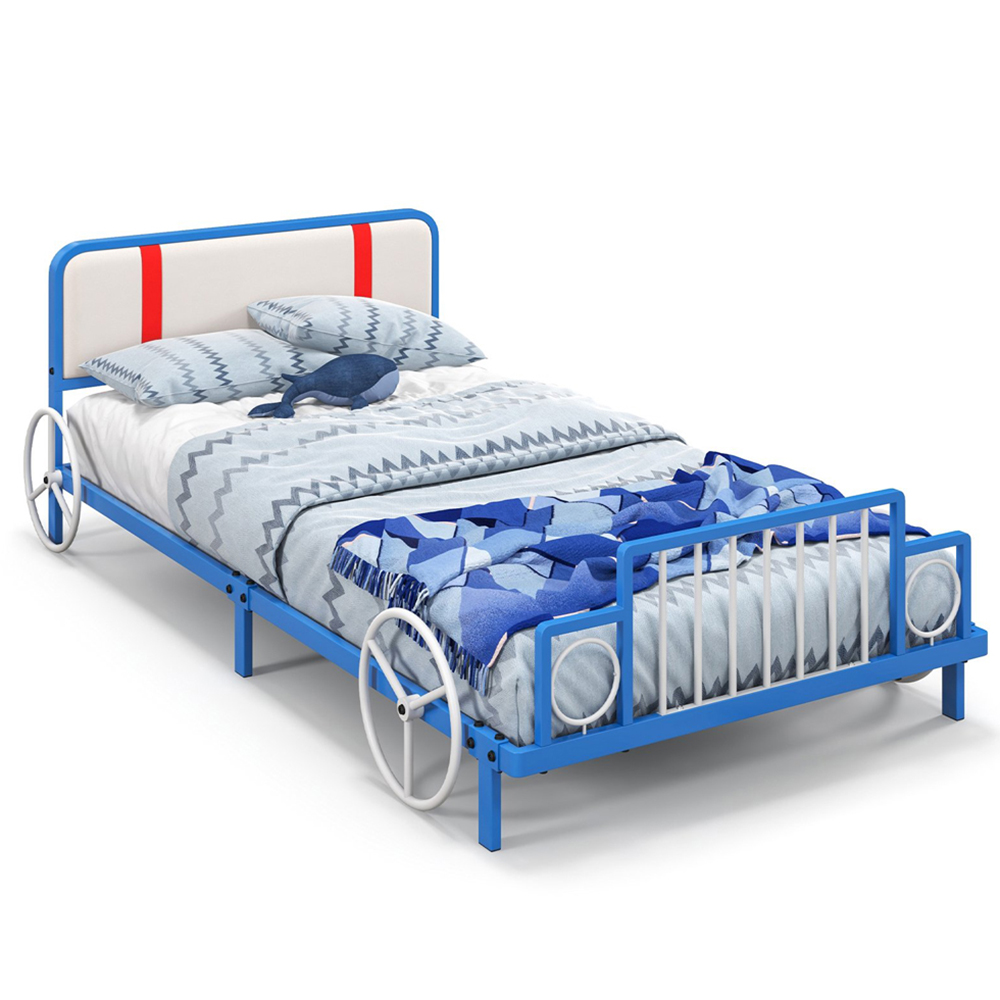 Costway Single Car Shaped Bed Frame Image 2