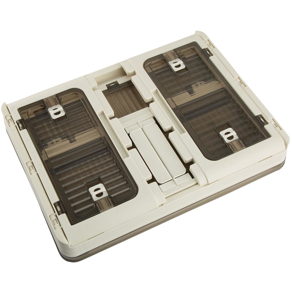 Sewing Online YN8885-WHITE 40L 5 Door White Plastic Stackable Storage Box with Wheels Image 3