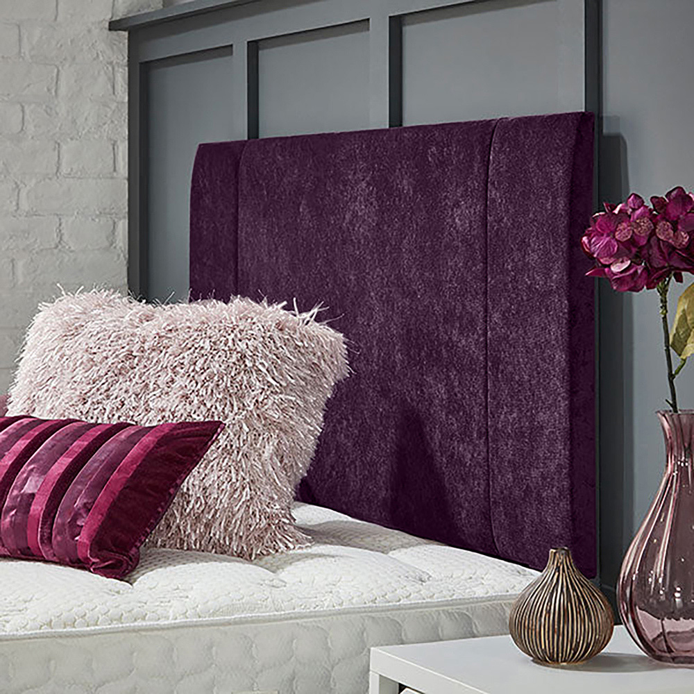Eleganza Home Charles Super King Size Purple Naples Strutted Headboard Image 2