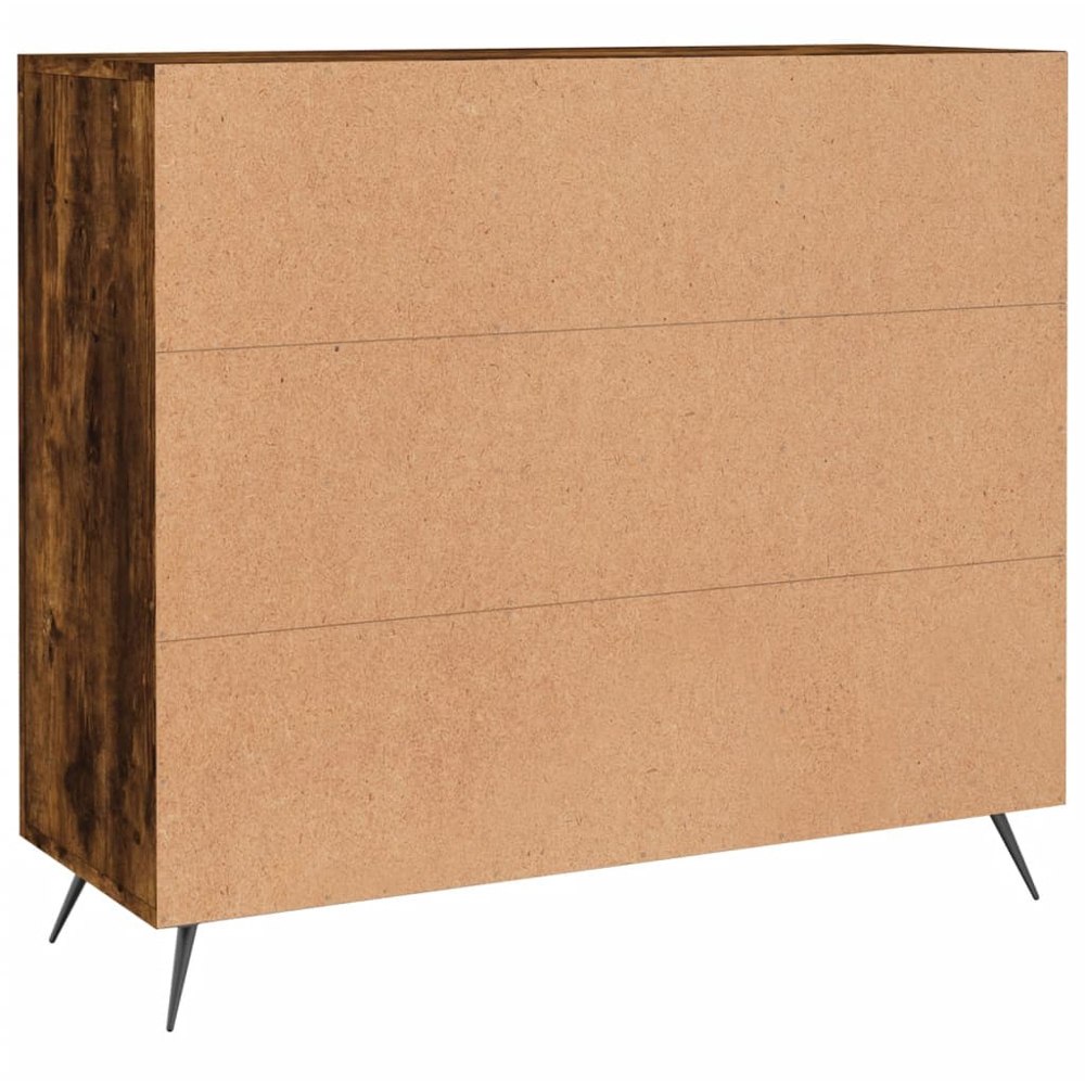 vidaXL 3 Door Smoked Oak Sideboard Image 8