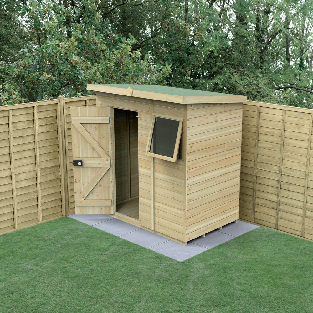 Forest Garden Timberdale 6 x 4ft Single Opening Pent Shed Image 2