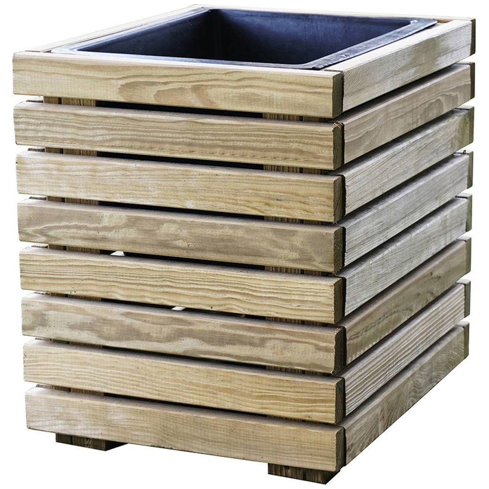 Cerland Horizon Wooden Tall Square Planter 40cm Image 3