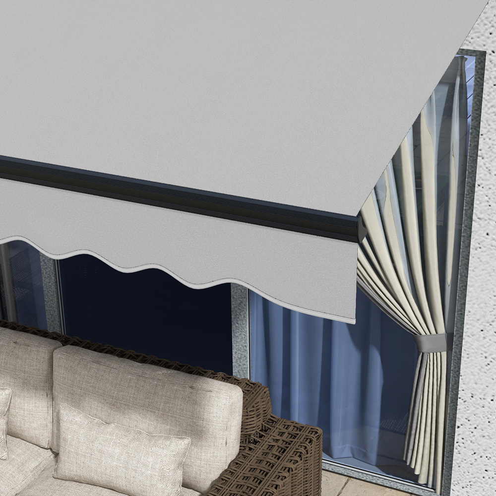 Outsunny Light Grey Electric Retractable Awning with Remote 3 x 2m Image 3