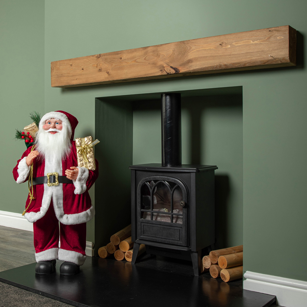 Samuel Alexander Standing Red Santa Claus with Sack Indoor Christmas Decoration Image 7