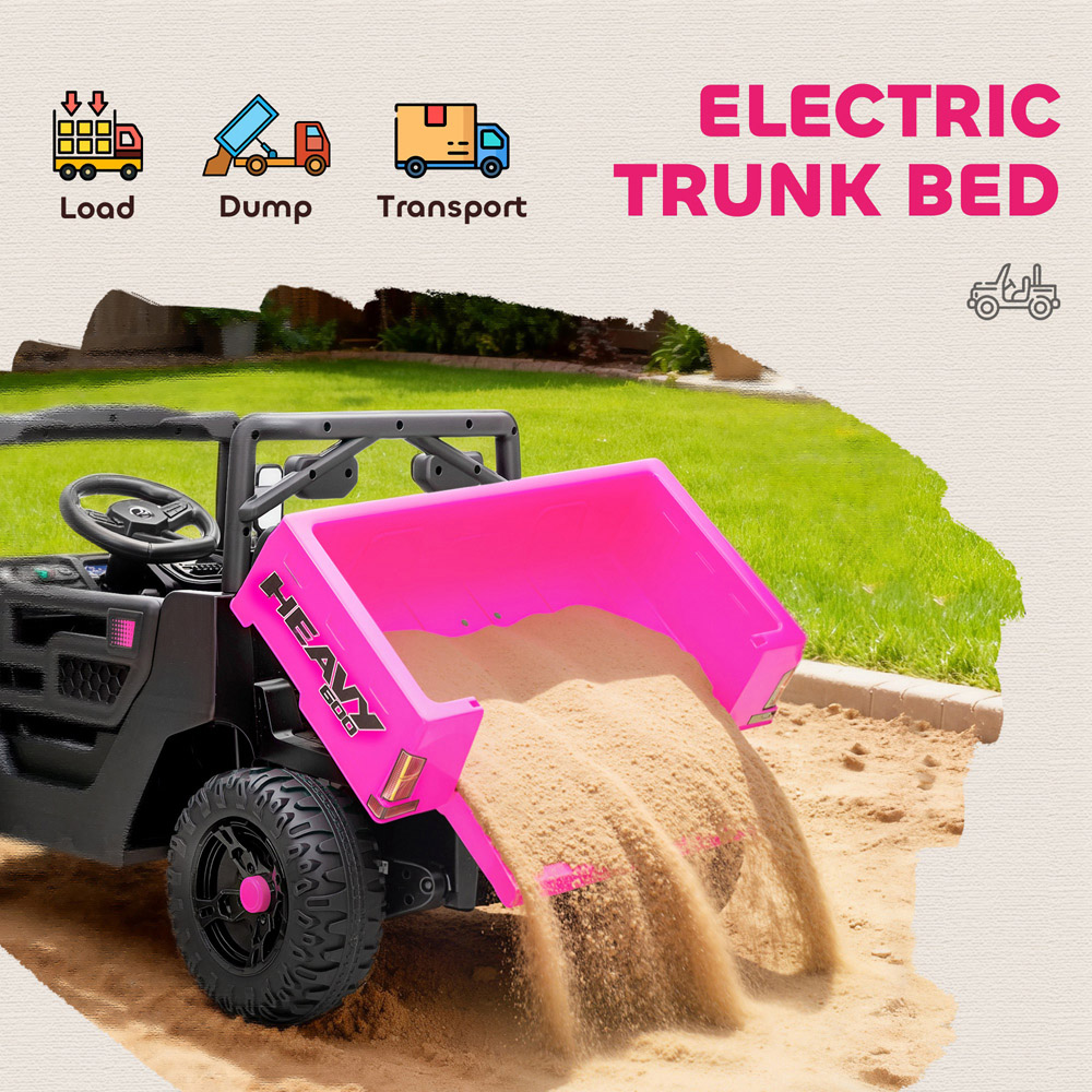 Tommy Toys AIYAPLAY Pink Kids Ride on Electric UTV Car 12V Image 5