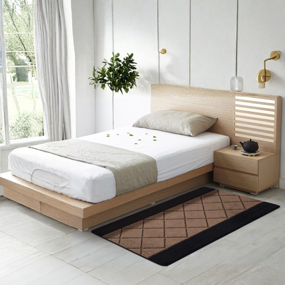 Smart Living Carmela Black and Brown Gel Back Non-Slip Mat 80 x 150cm Image 3