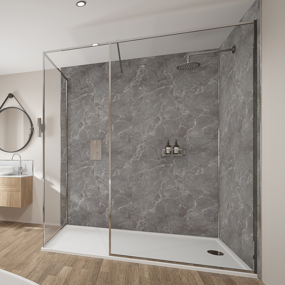 Wetwall Mermaid Tongue and Groove Welsh Slate Plywood Shower Panel 2420 x 585mm Image 1