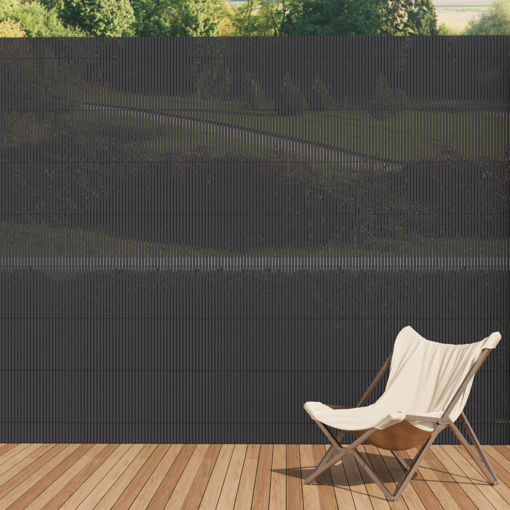Living and Home Dark Grey PVC Fence Sun Blocked Screen Panels 300 x 200cm Image 6