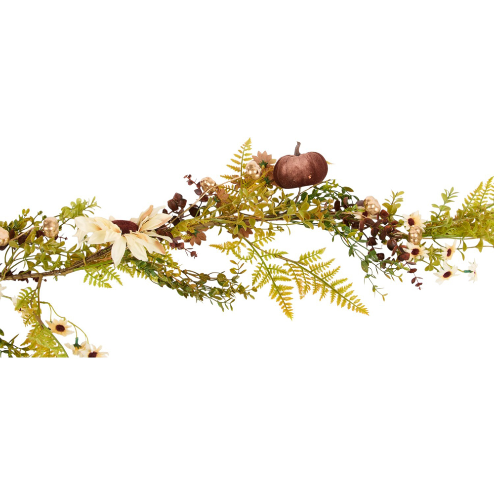 Autumnal Pumpkin and Pine Garland Image 5