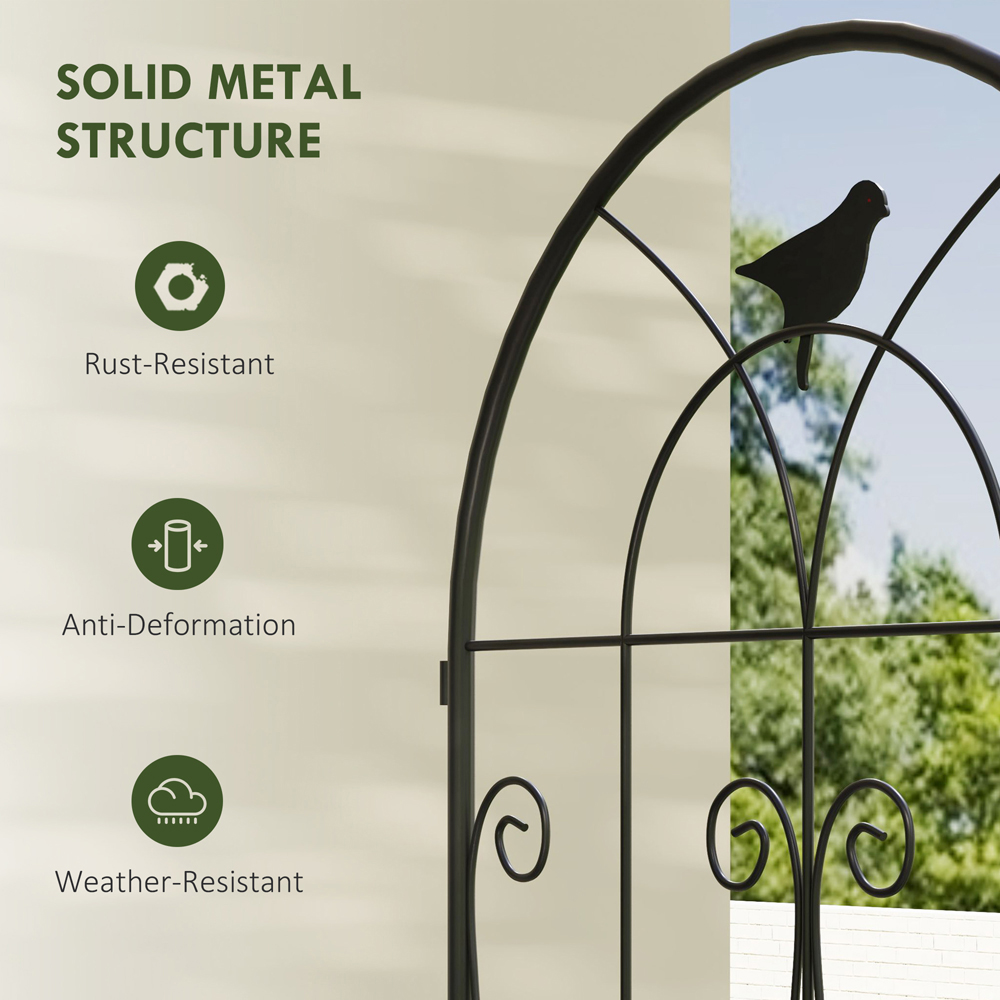 Outsunny 4.9 x 2ft Metal Garden Trellis Set of 2 Image 7