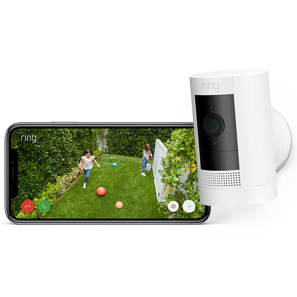 Ring Stick Up Cam 3-Pack – Indoor/Outdoor Battery Wire-Free HD Security Cameras (White, 8SS1S8-BEN0)
