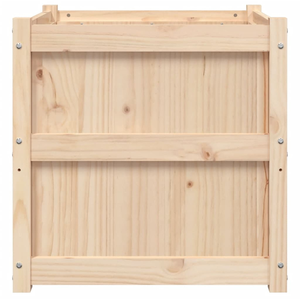 vidaXL Natural Pine Wood Garden Planter 60 x 60 x 60cm 2 Pack Image 5