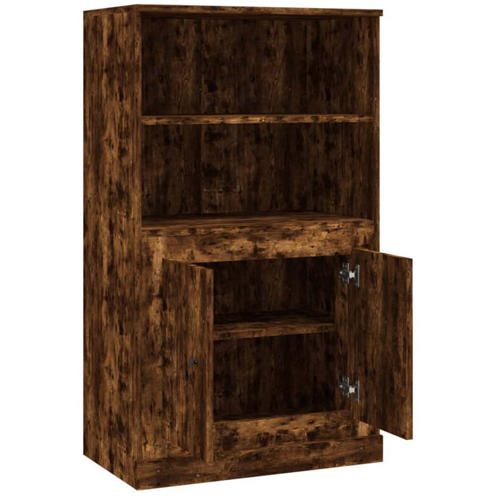 vidaXL 2 Door 2 Shelf Smoked Oak Highboard Image 7