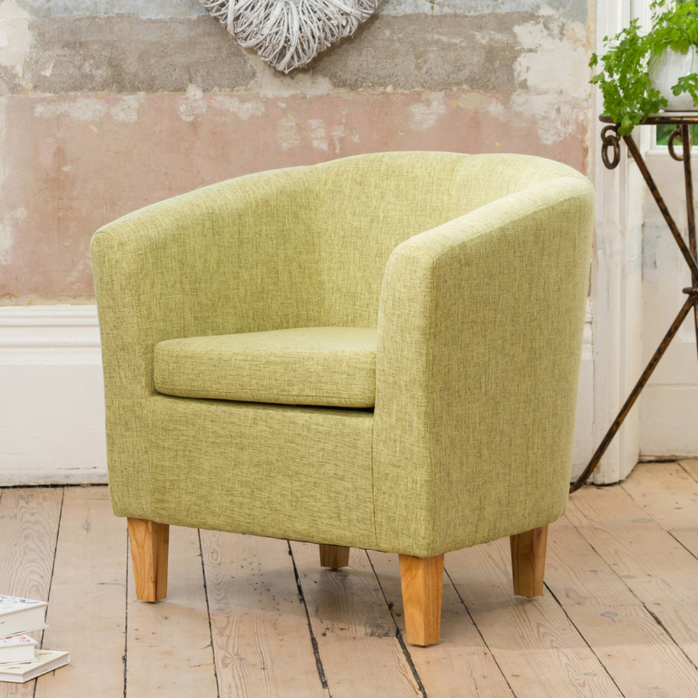 Artemis Home Alderwood Green Hessian Tub Chair Image 3