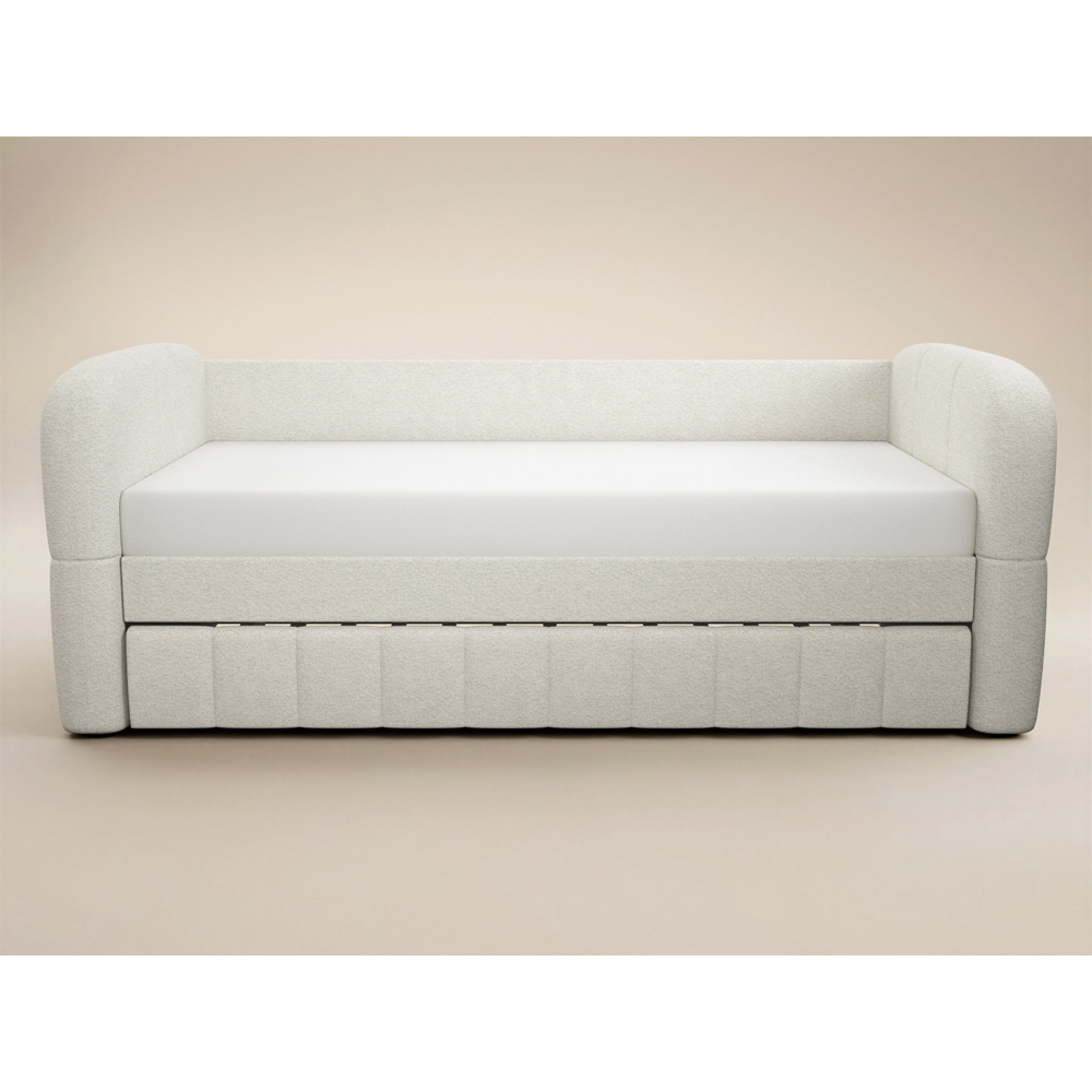 Flair Livia Cream Chenille Day Bed with Trundle Image 3