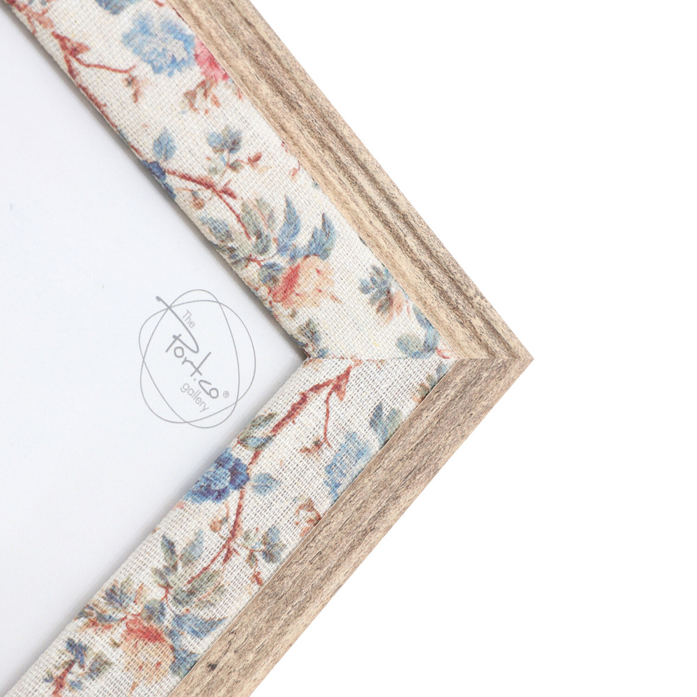 Floral Linen Wooden Frame Image 6