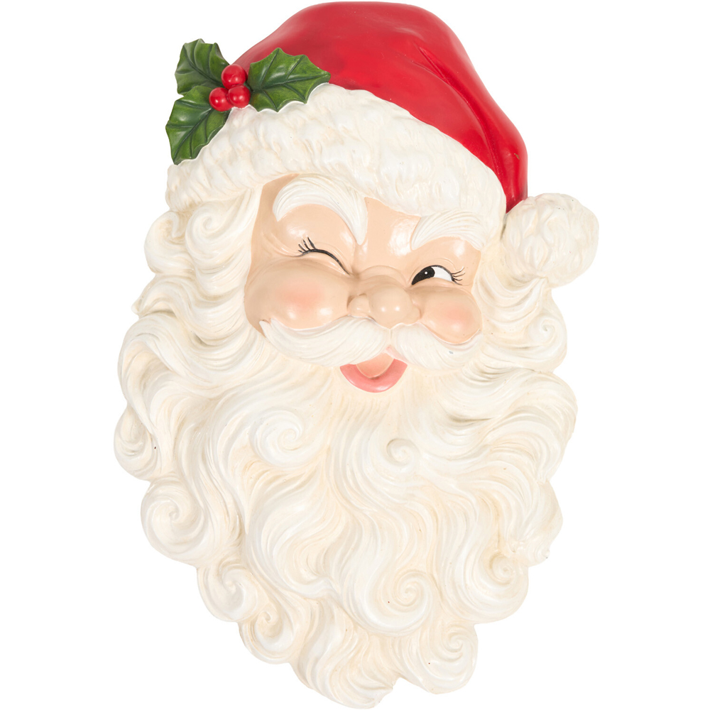 Winking Santa Wall Plaque Image 1