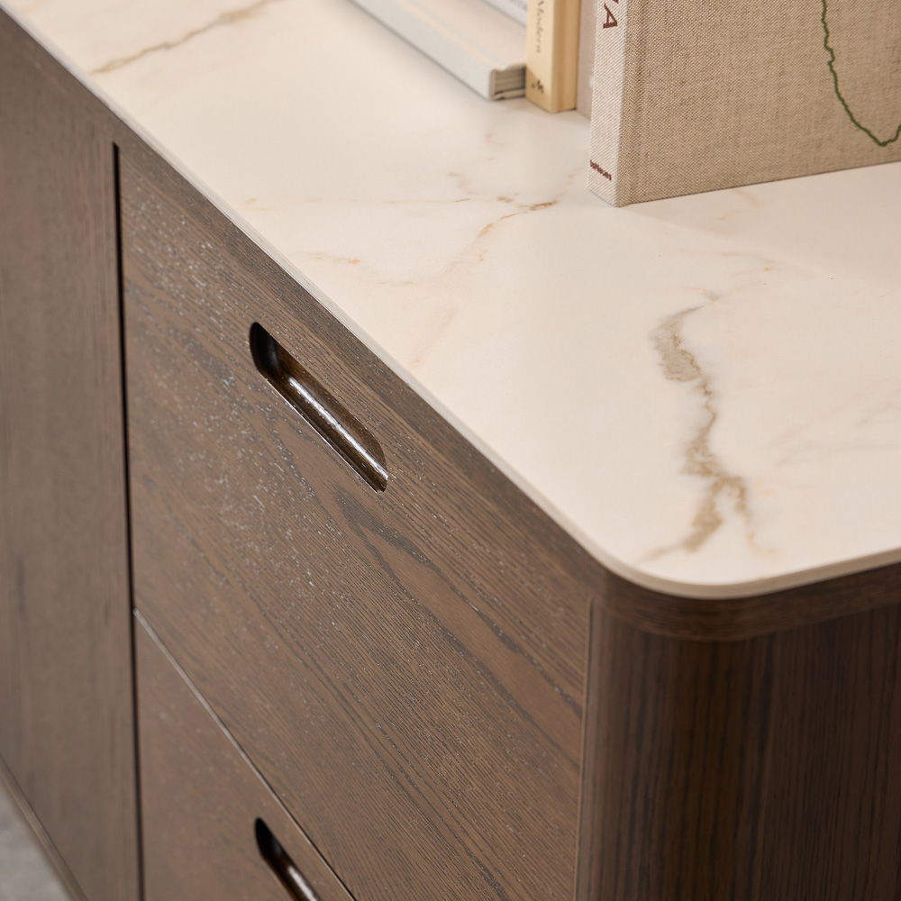 Florence Southampton 2 Door 2 Drawer Cream Ceramic Sideboard Image 6