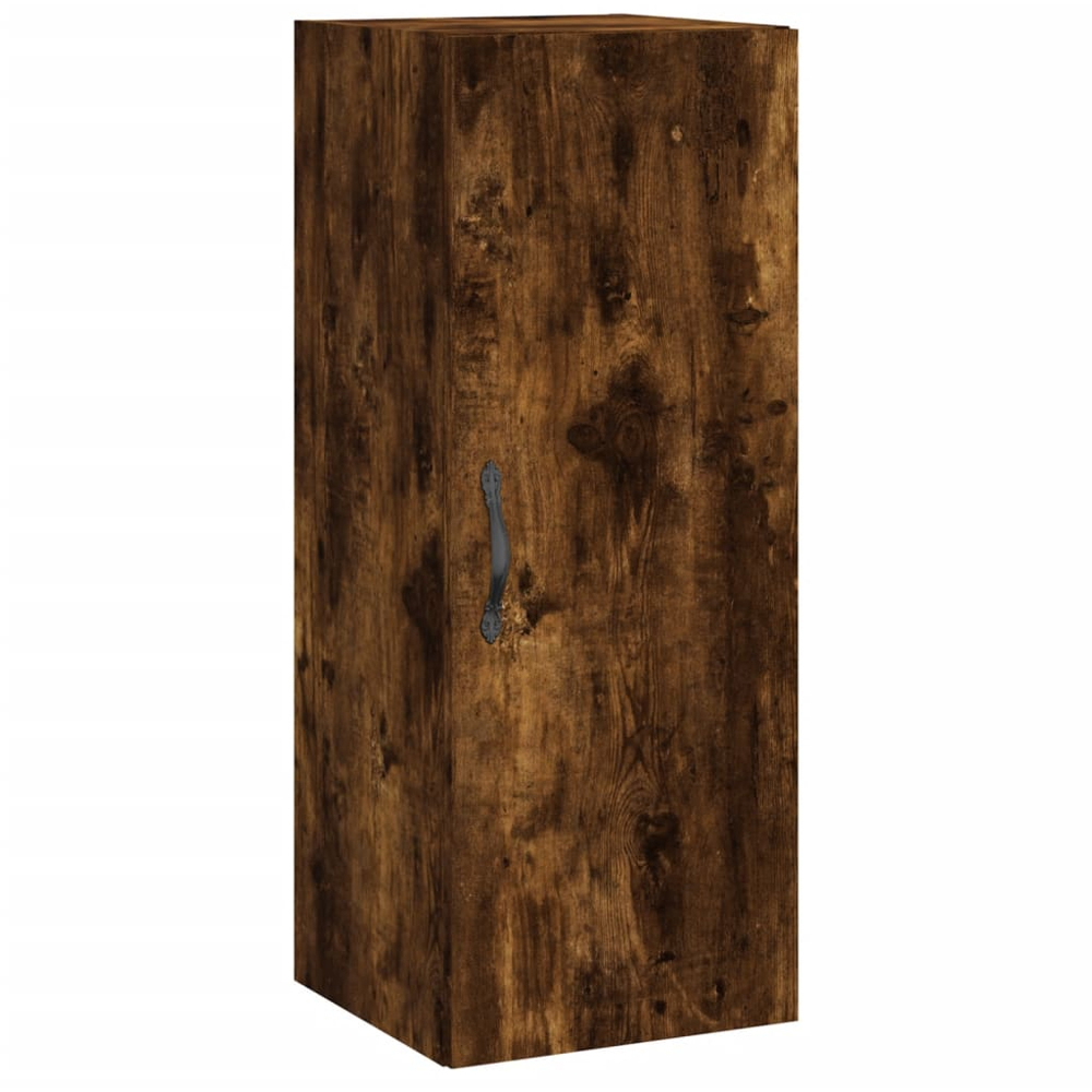 vidaXL Single Door Brown Smoked Oak Wall Mounted Cabinet Image 2
