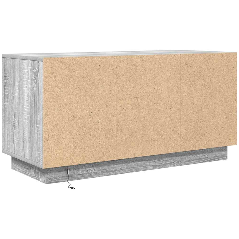 vidaXL 2 Door 2 Drawer Grey Sonoma TV Cabinet with RGB LED Lights Image 5