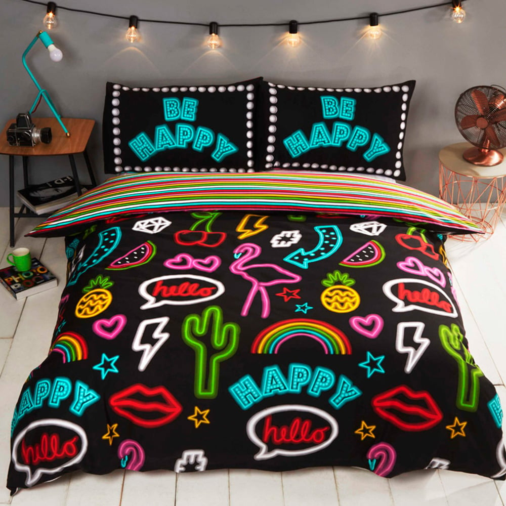 Rapport Double Multicolour Home Be Happy Duvet Set Image 1