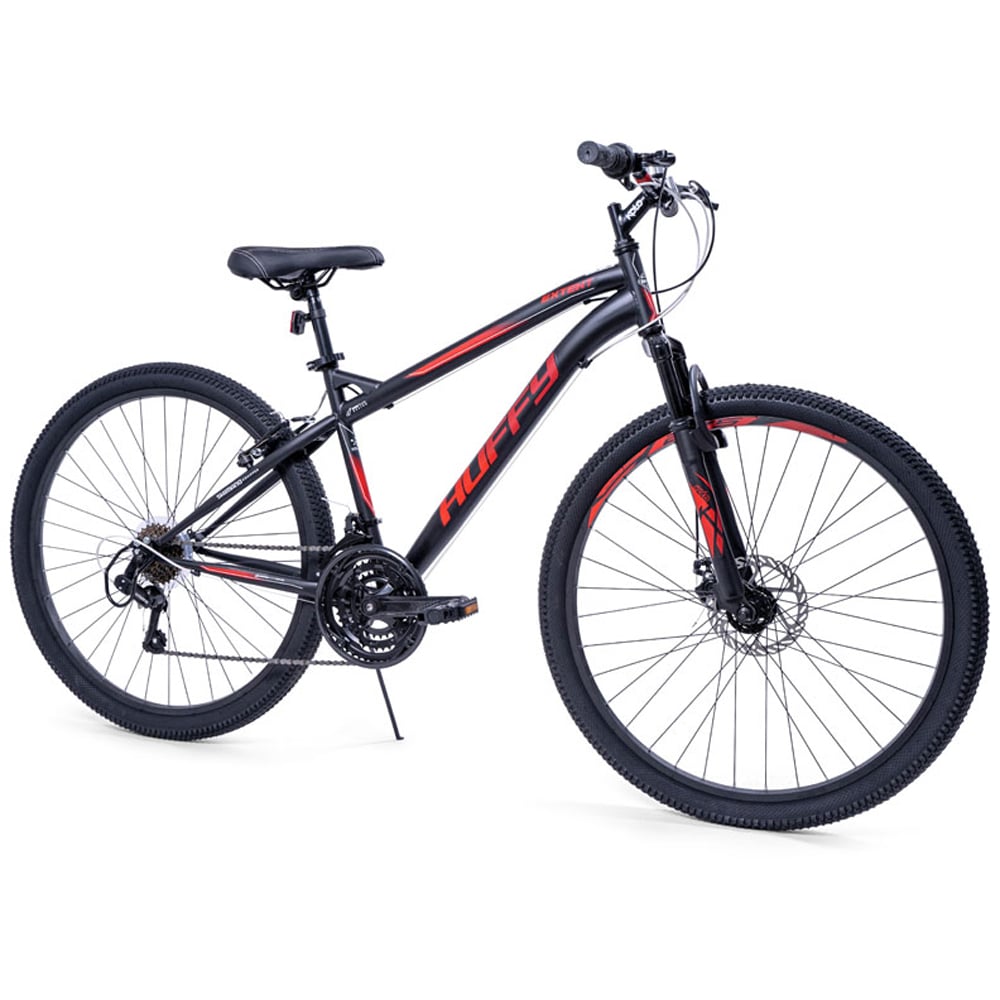 Huffy Extent 18 Speed 27.5 inch Matte Black Hardtail Mountain Bike Image 2