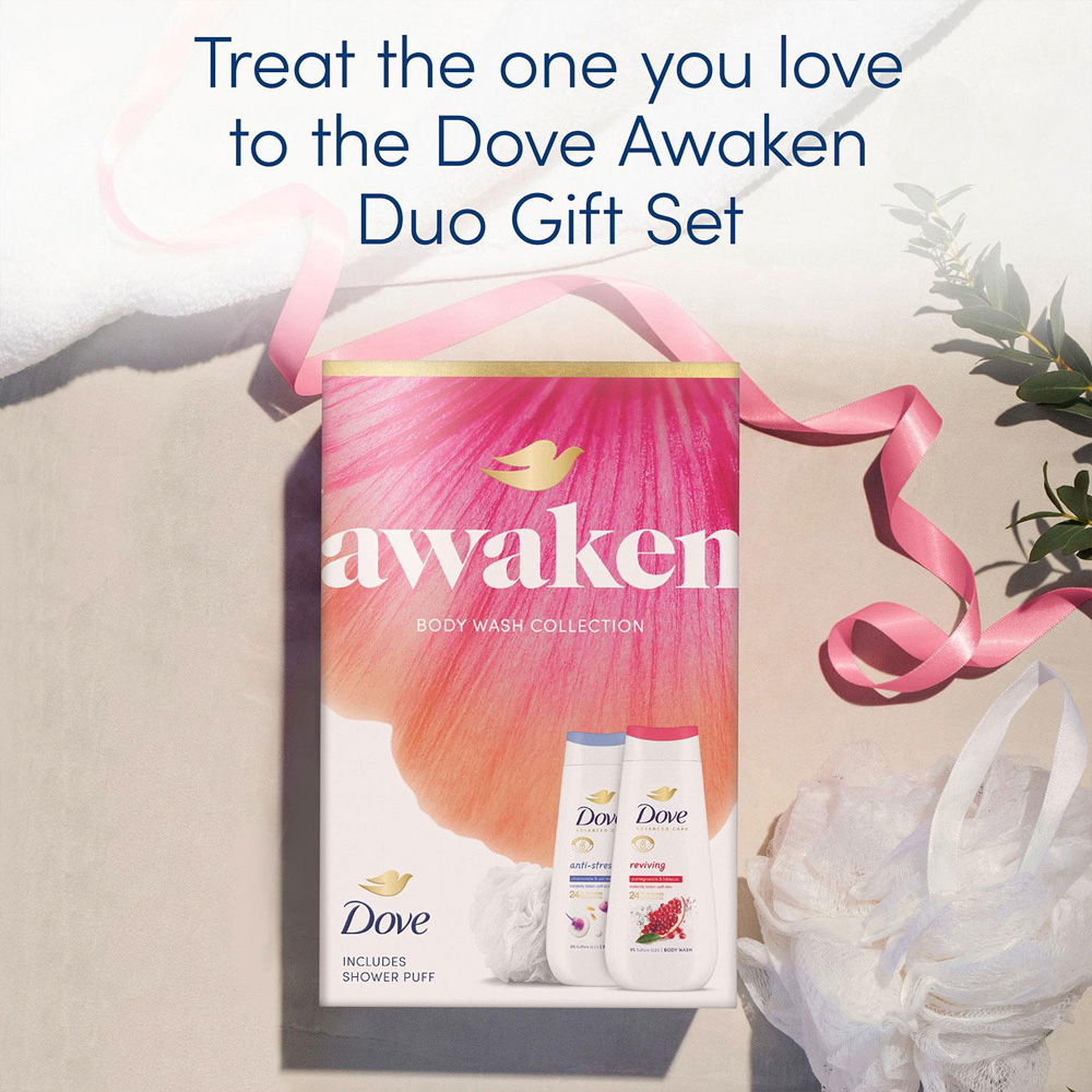 Dove Awaken Revive and Anti Stress Bodywash Duo Gift Set 225ml 4 Pack Image 8
