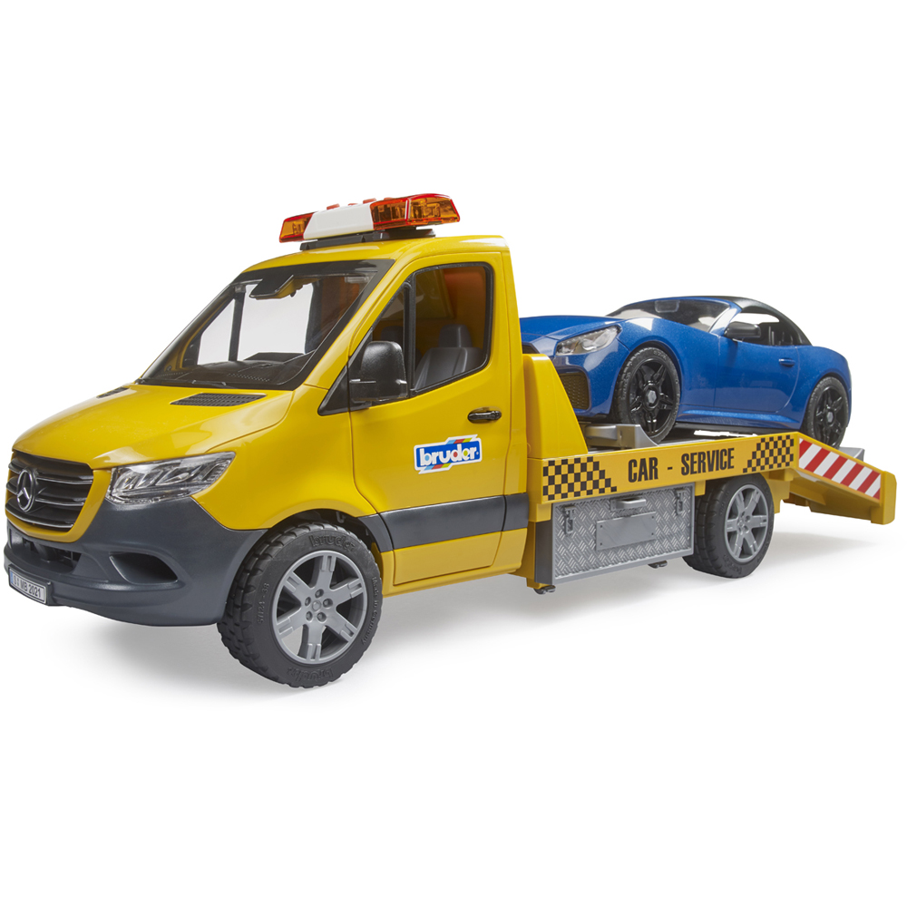 Bruder Mercedes-Benz Light and Sound Sprinter Transporter with Blue Roadster Image 3