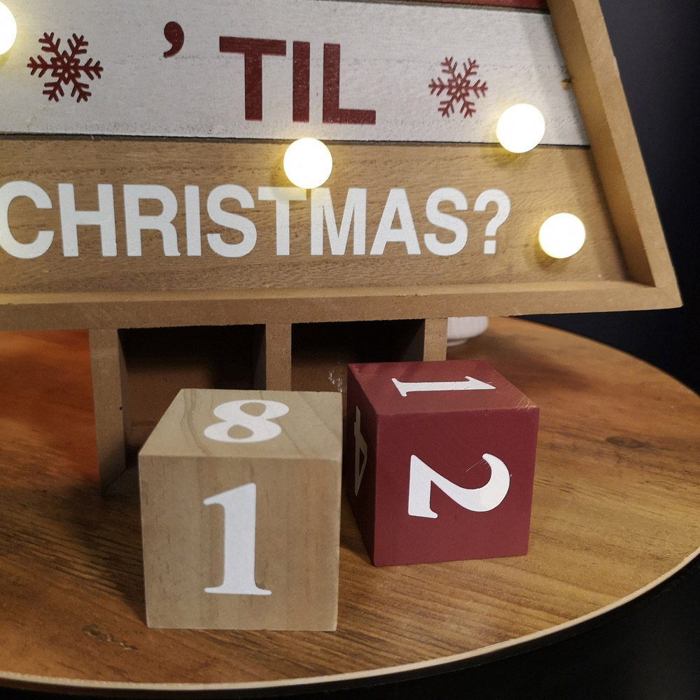 Samuel Alexander Wooden Christmas Countdown Decoration Image 2