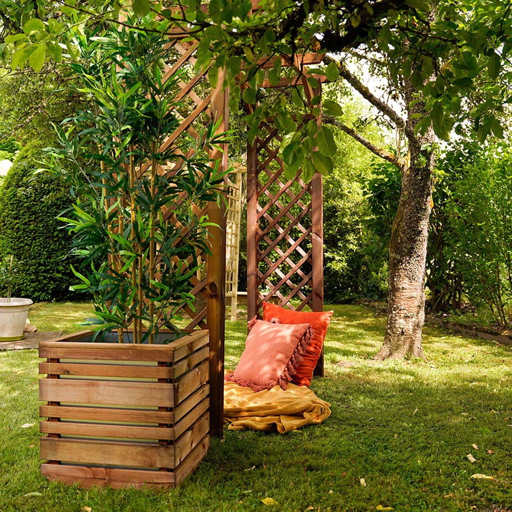 Cerland Lign Z Wooden Square Planter 50cm Image 4