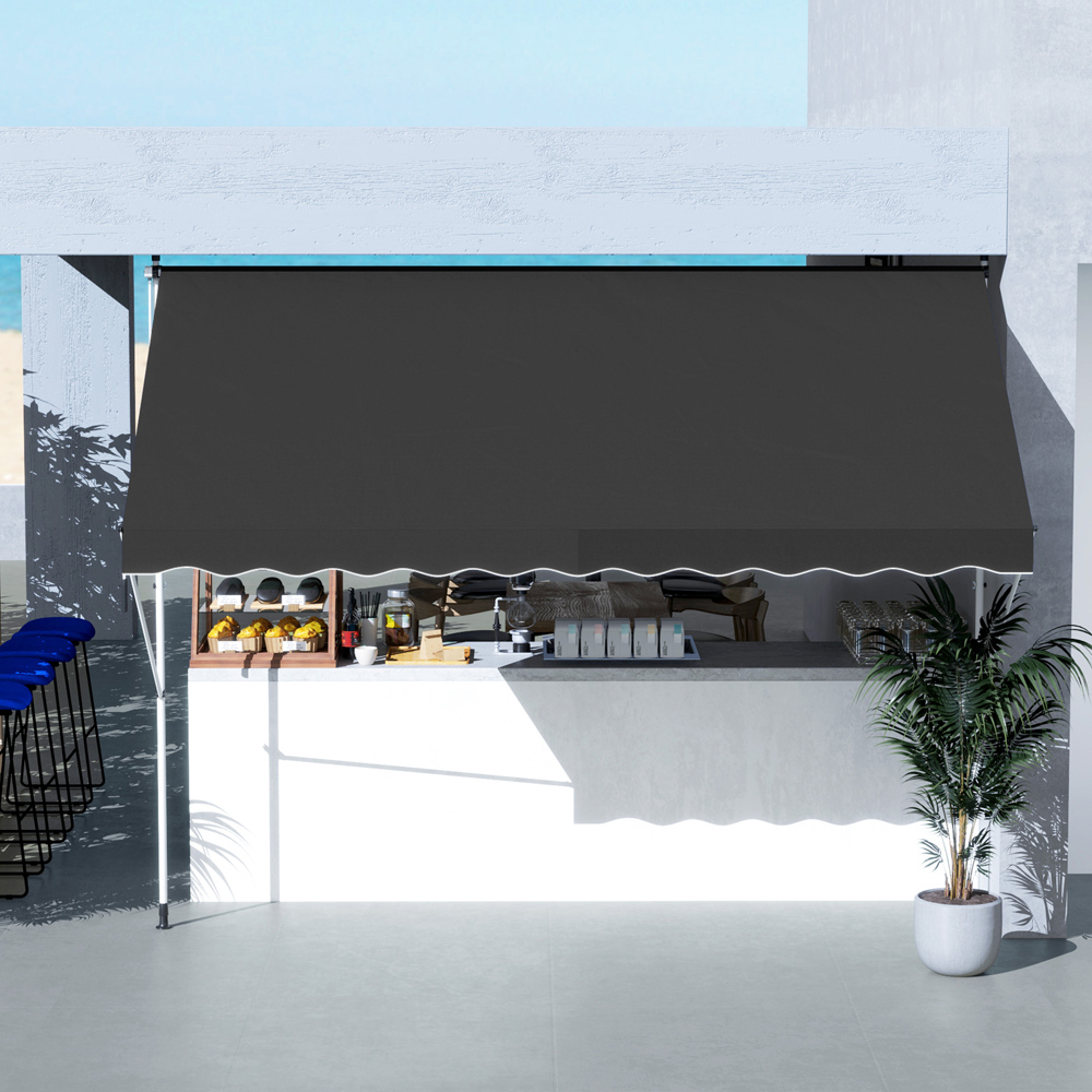 Outsunny 3 x 1.5m Black Retractable Awning Image 3