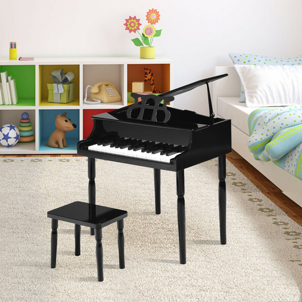 Costway Black Kids Classical Learn-to-Play Musical Instrument Toy with Stand Image 2