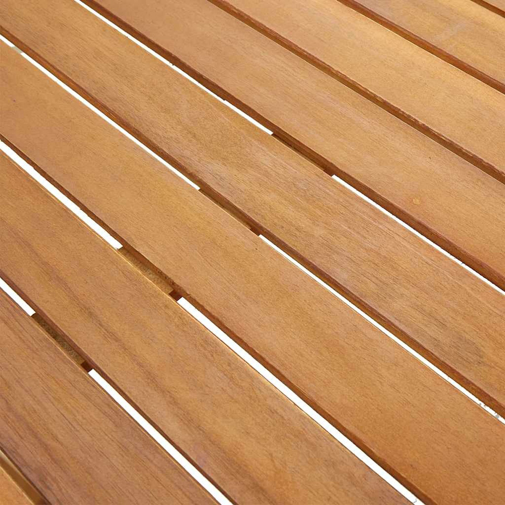 Walplus Medium Solid Acacia Wood Garden Table Image 8