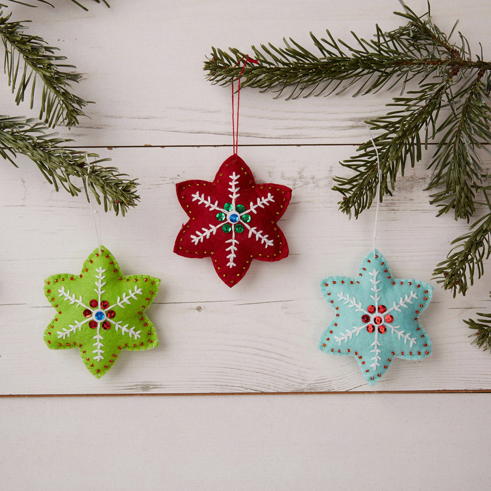 Simply Make Star Felt Ornament Craft Kit 3 Pack Image 4