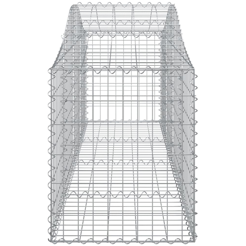 vidaXL Silver Galvanised Iron Arched Gabion Basket 200 x 50 x 60/80cm 15 Pack Image 3