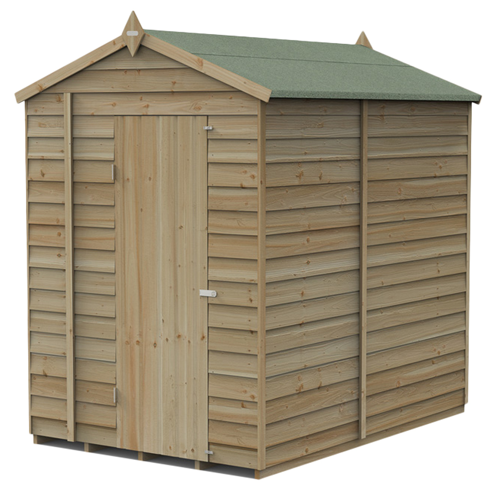 Forest Garden 4LIFE 5 x 7ft Single Door Apex Shed Image 1