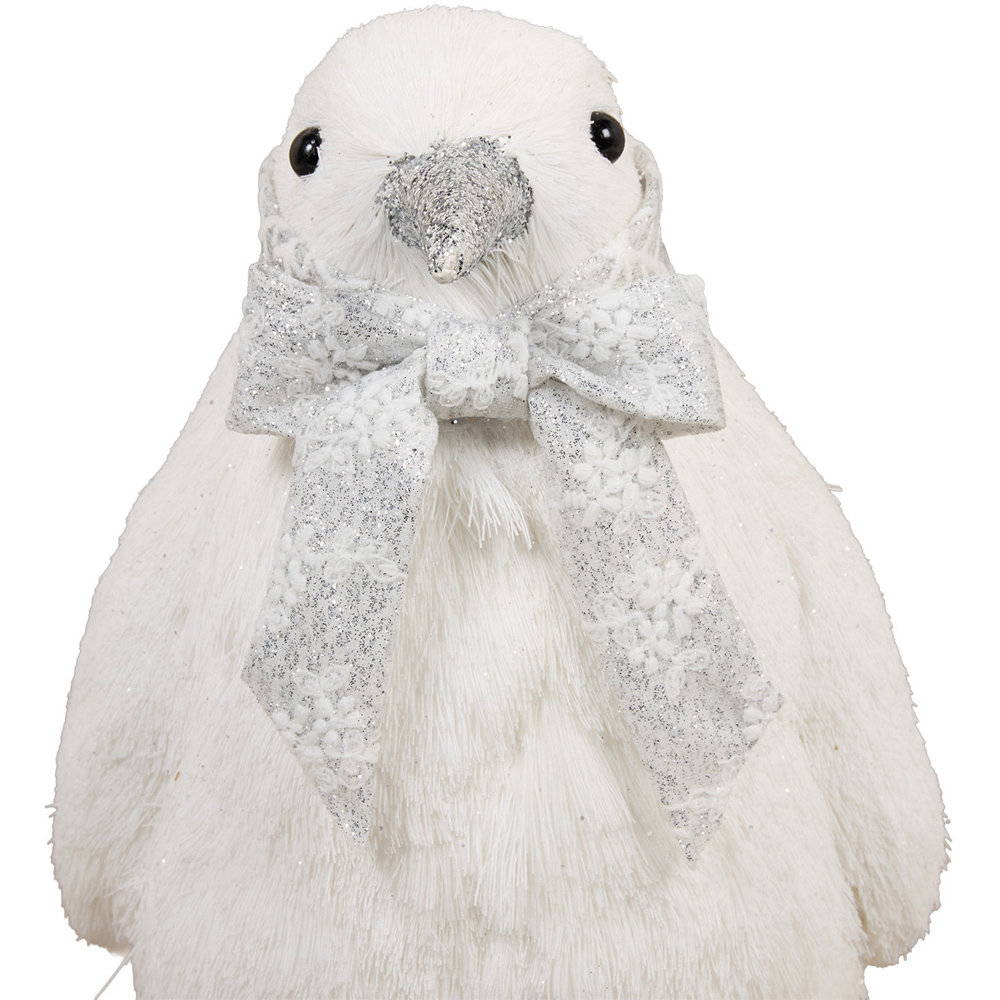 Frosted Sparkle Penguin Ornament White Image 4