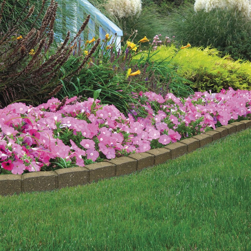 Primeur 120cm Roman Earth Stone Border Lawn Edging 4 Pack Image 2