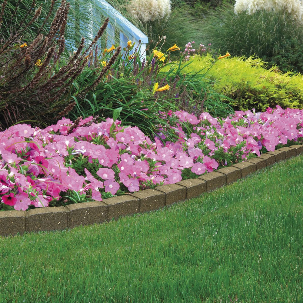 Primeur 120cm Roman Earth Stone Border Lawn Edging 8 Pack Image 2