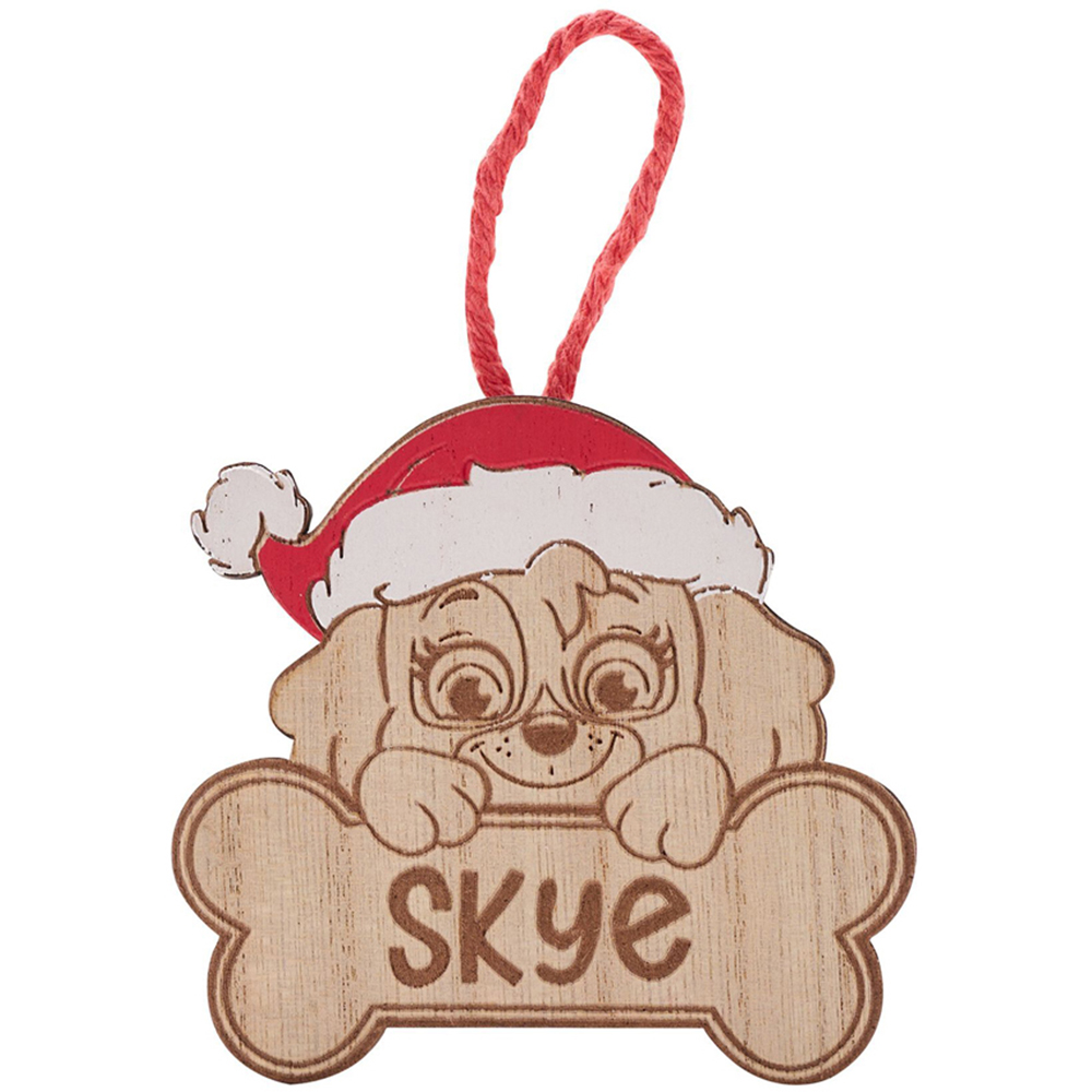 Paw Patrol Character Wooden Hanging Decoration 4 Pack Wilko