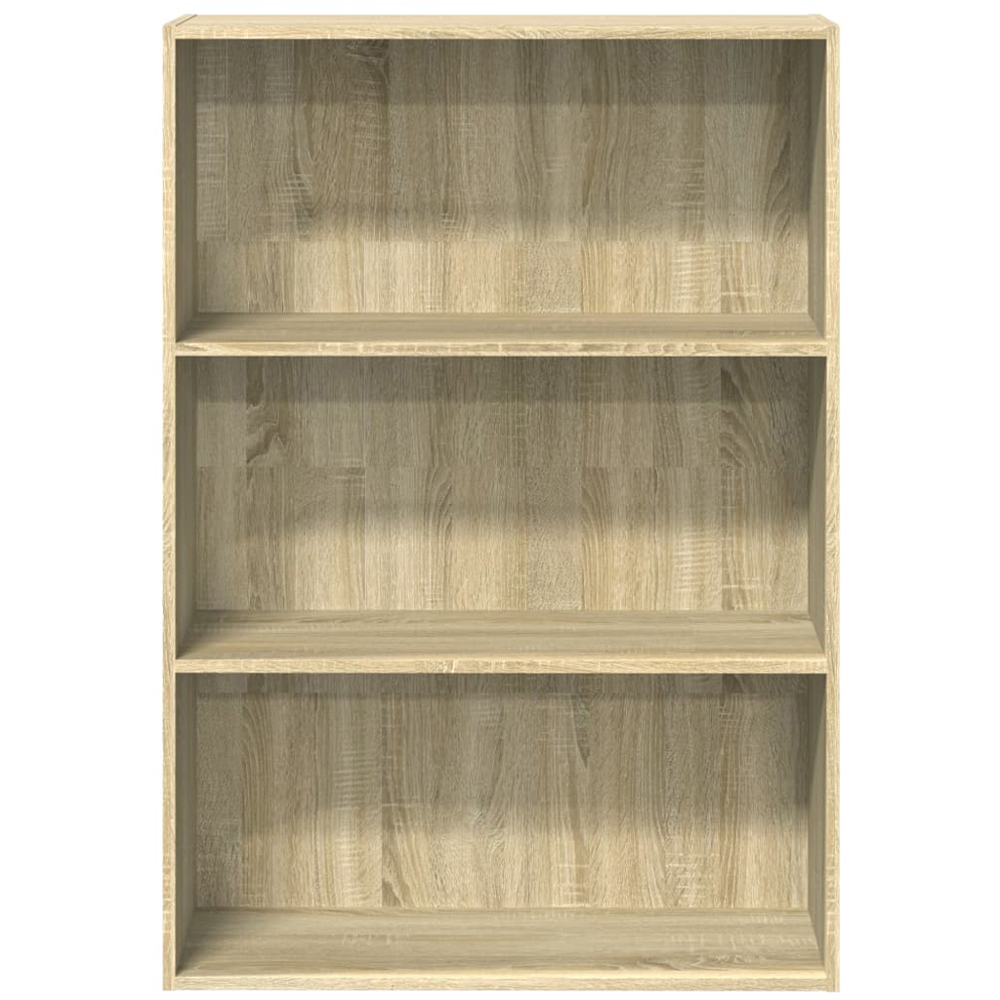 vidaXL 3 Shelf Sonoma Oak Bookcase Image 4